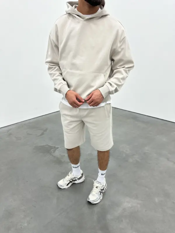 Essential Luxe Hoodie - Cream - Image 6