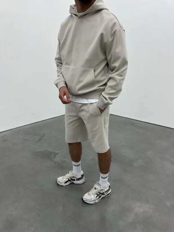 Essential Luxe Hoodie - Cream - Image 4