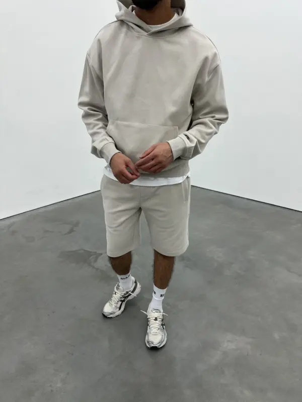 Essential Luxe Hoodie - Cream - Image 3