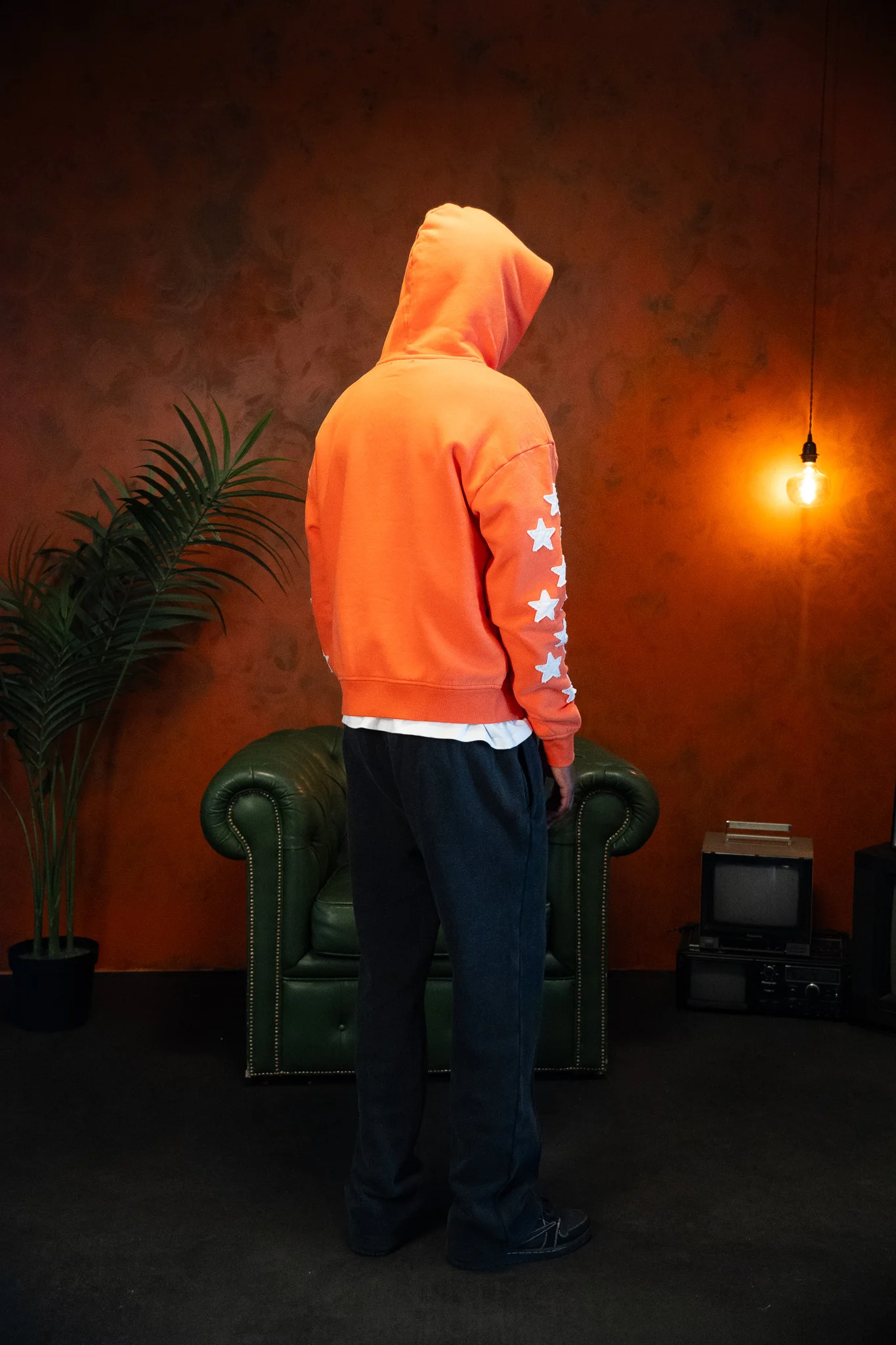 Applique Hoodie - Orange - Image 5