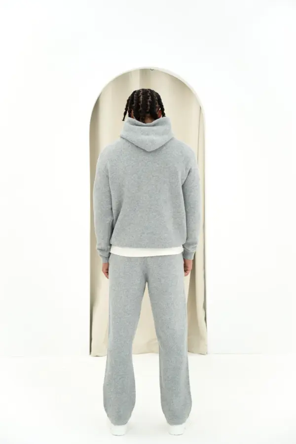 Knit Hoodie - Grey - Image 5
