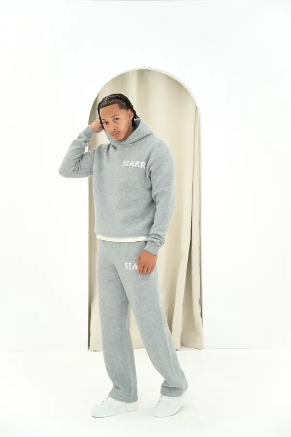 Knit Hoodie - Grey - Image 4