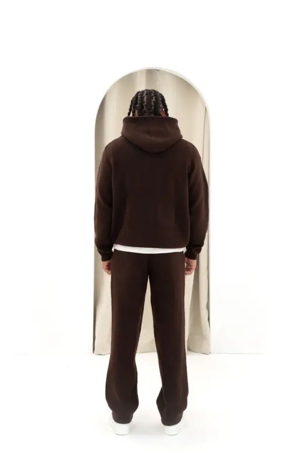 Knit Hoodie - Brown - Image 4