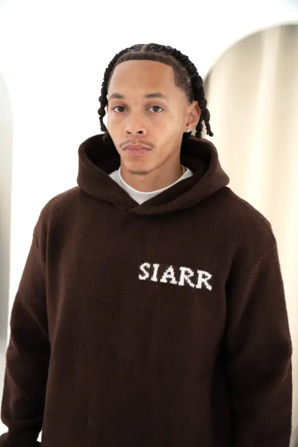 Knit Hoodie - Brown - Image 5