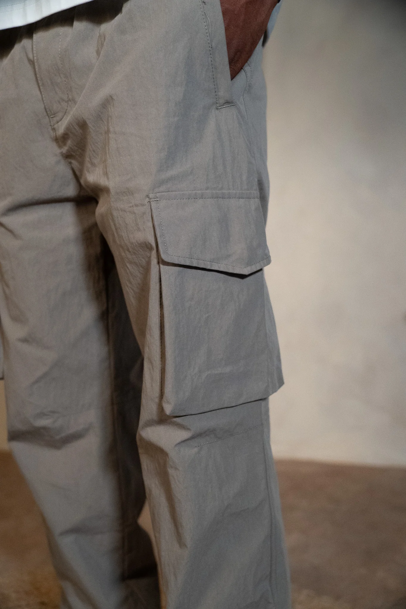Essential Parachute Cargo Pants - Olive - Image 5
