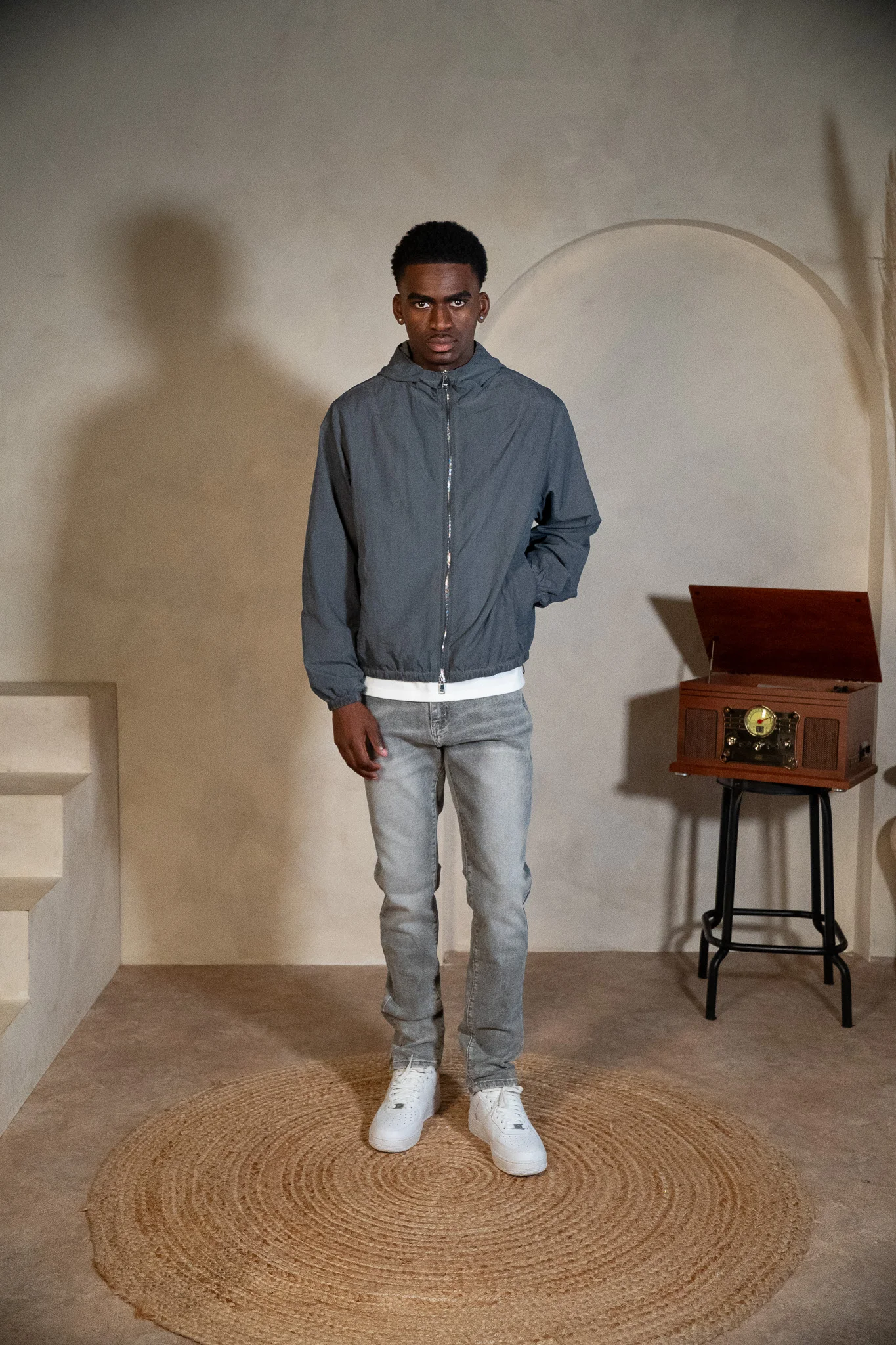 Cold Wash Windbreaker - Blue/Grey - Image 3