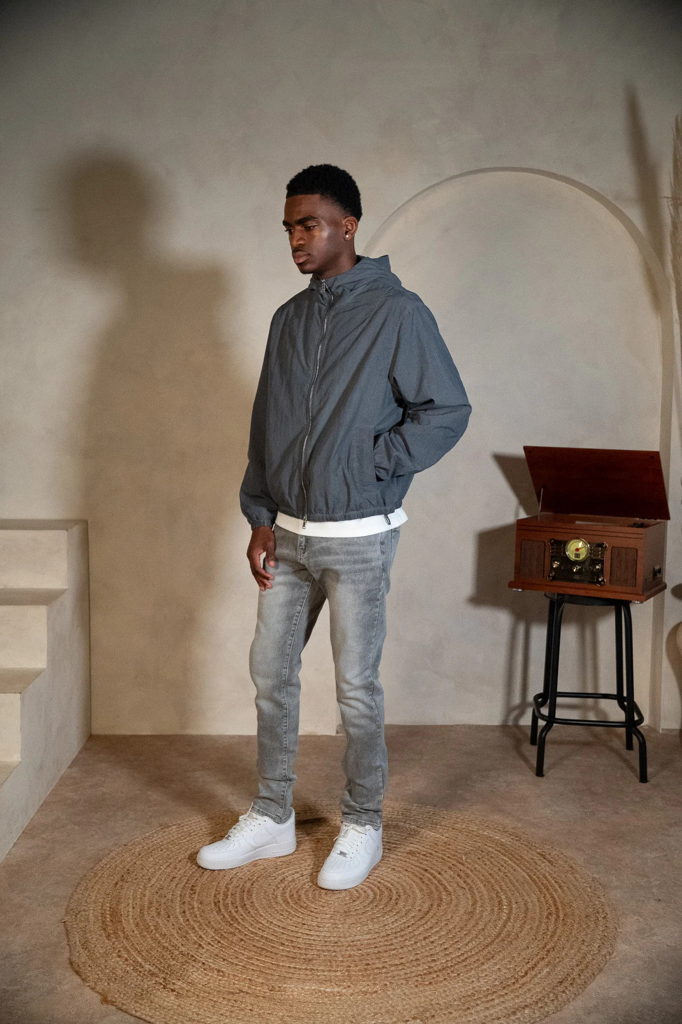 Cold Wash Windbreaker - Blue/Grey - Image 4