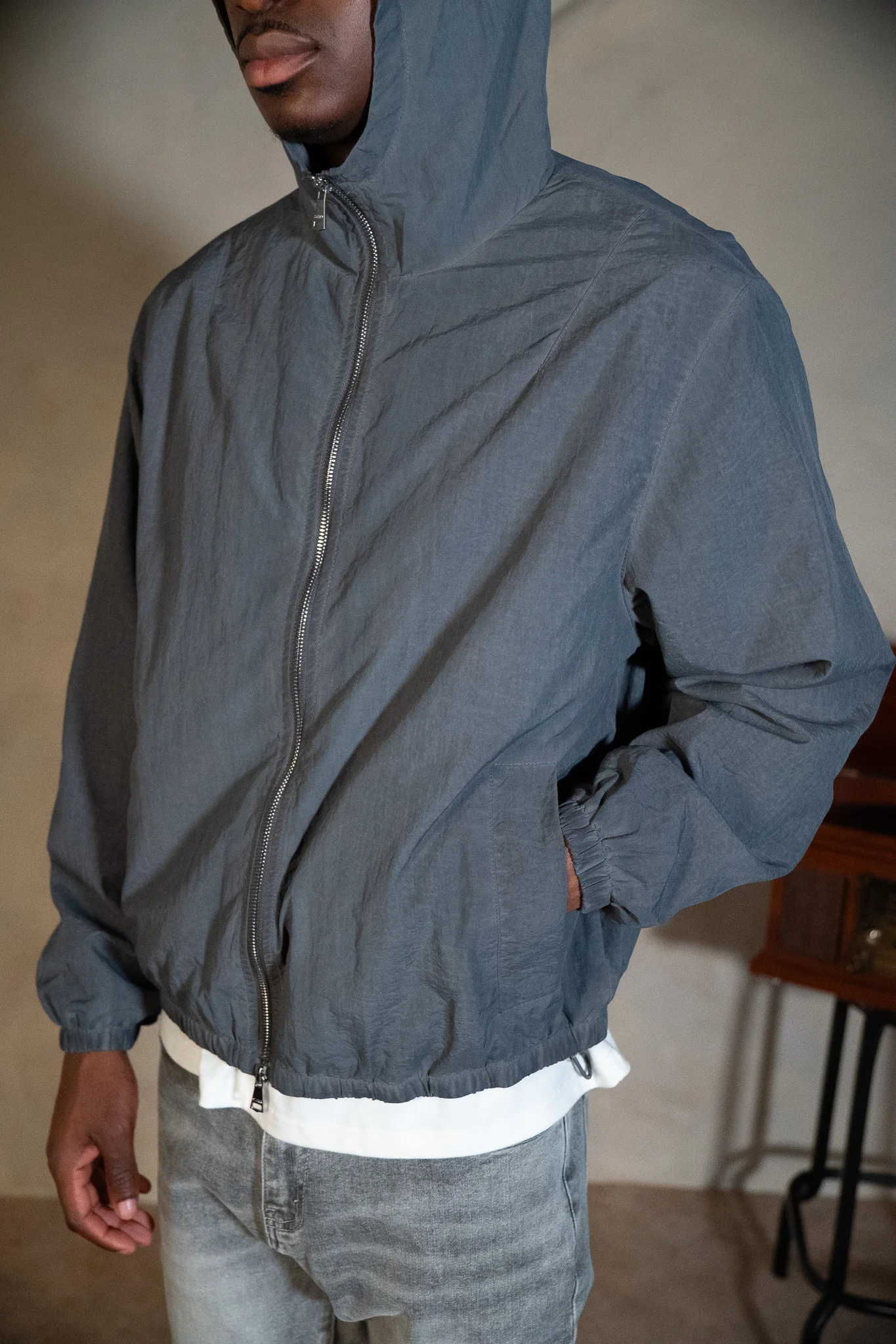 Cold Wash Windbreaker - Blue/Grey - Image 6
