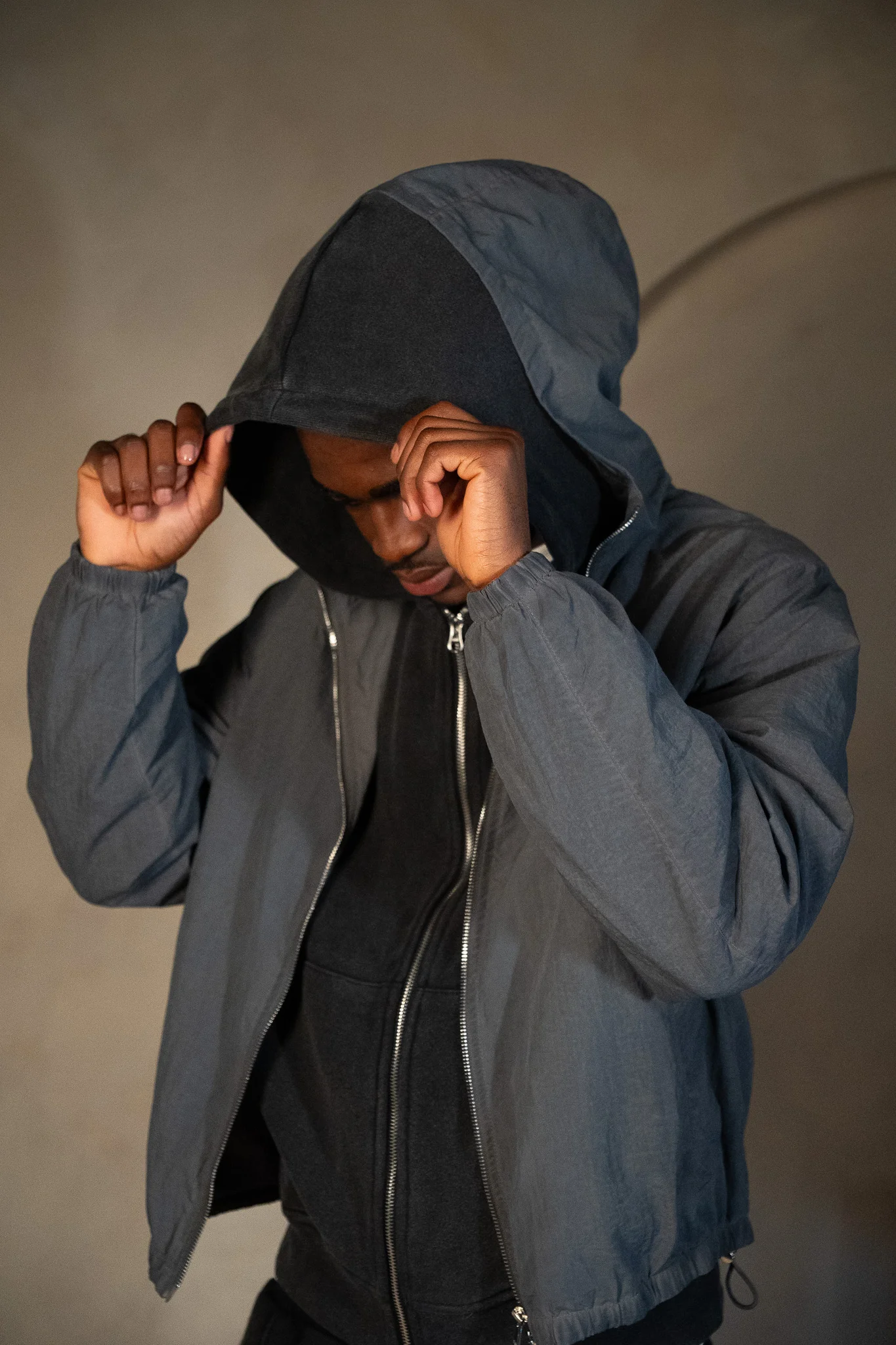 Cold Wash Windbreaker - Blue/Grey - Image 10