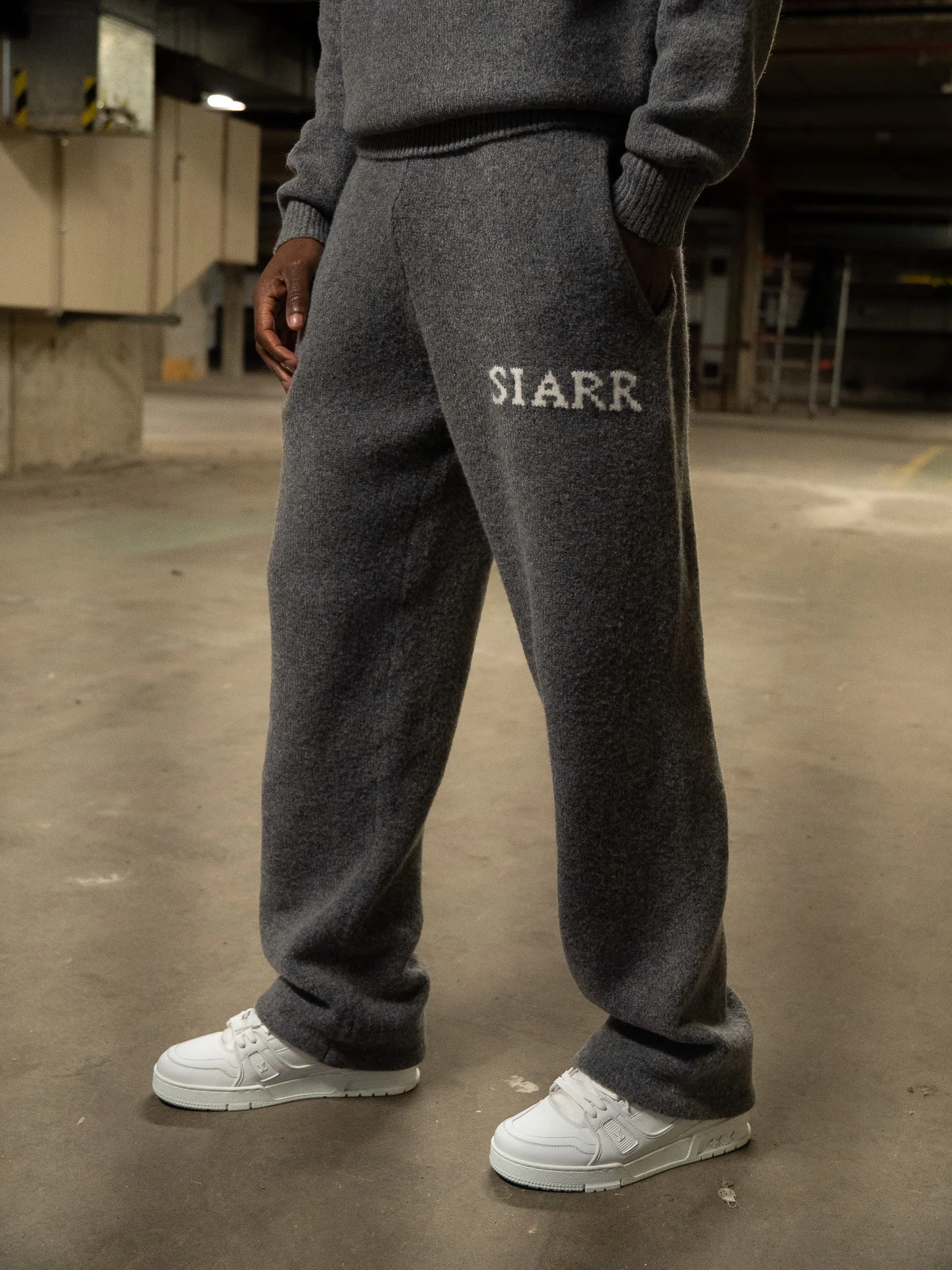 Knit Joggers - Charcoal - Image 6