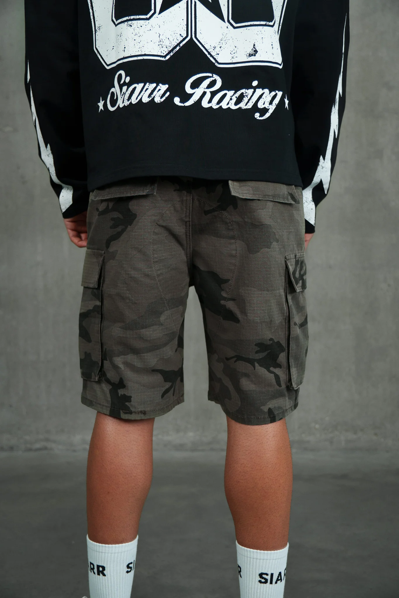 Camo Shorts - Black - Image 3