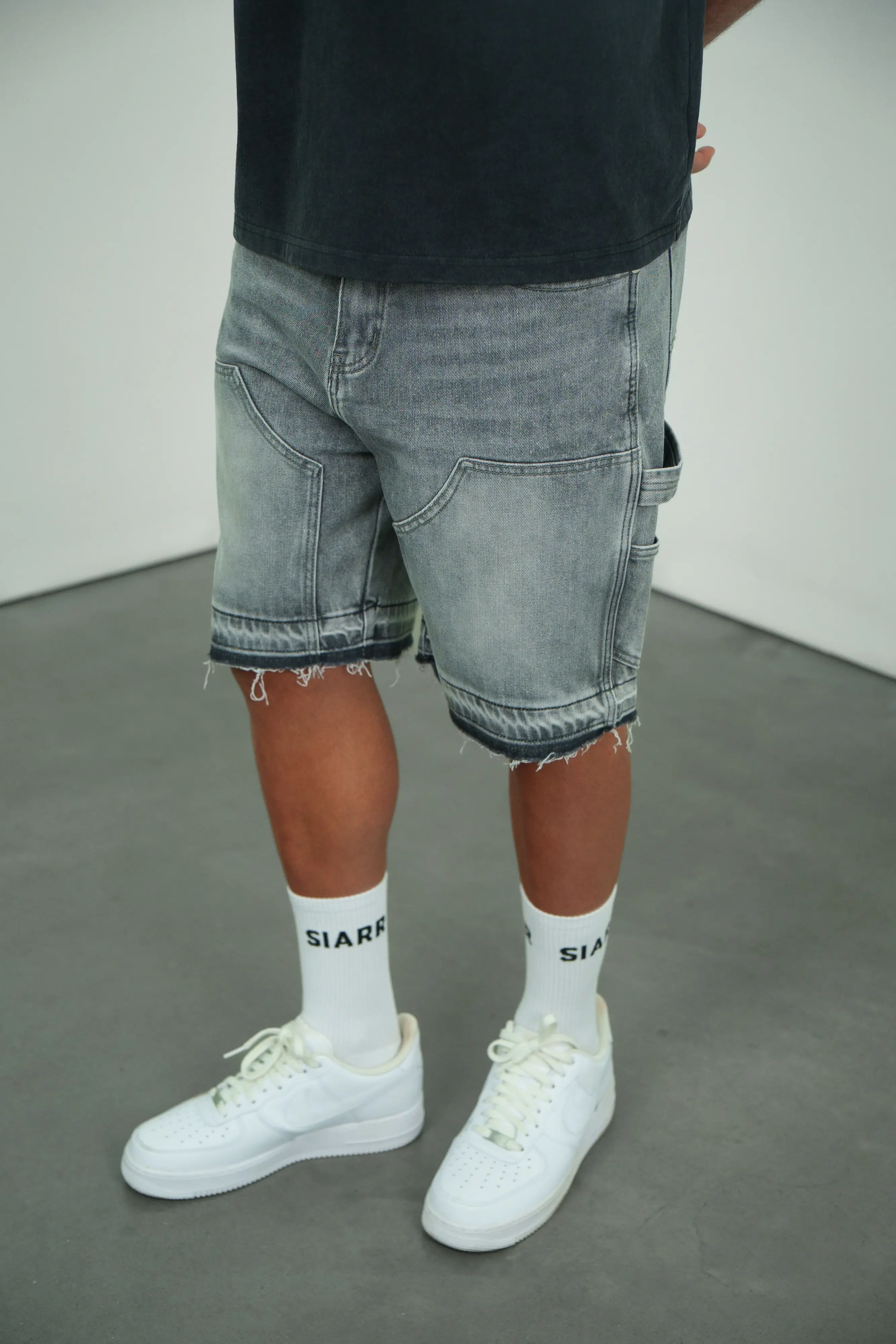 Carpenter Shorts - Light Grey - Image 2