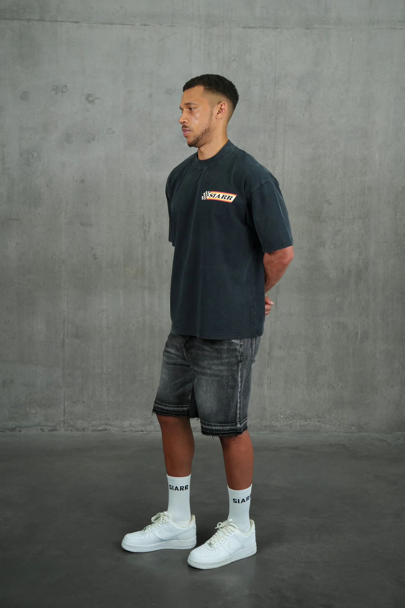 Panelled Jorts - Dark Grey - Image 5