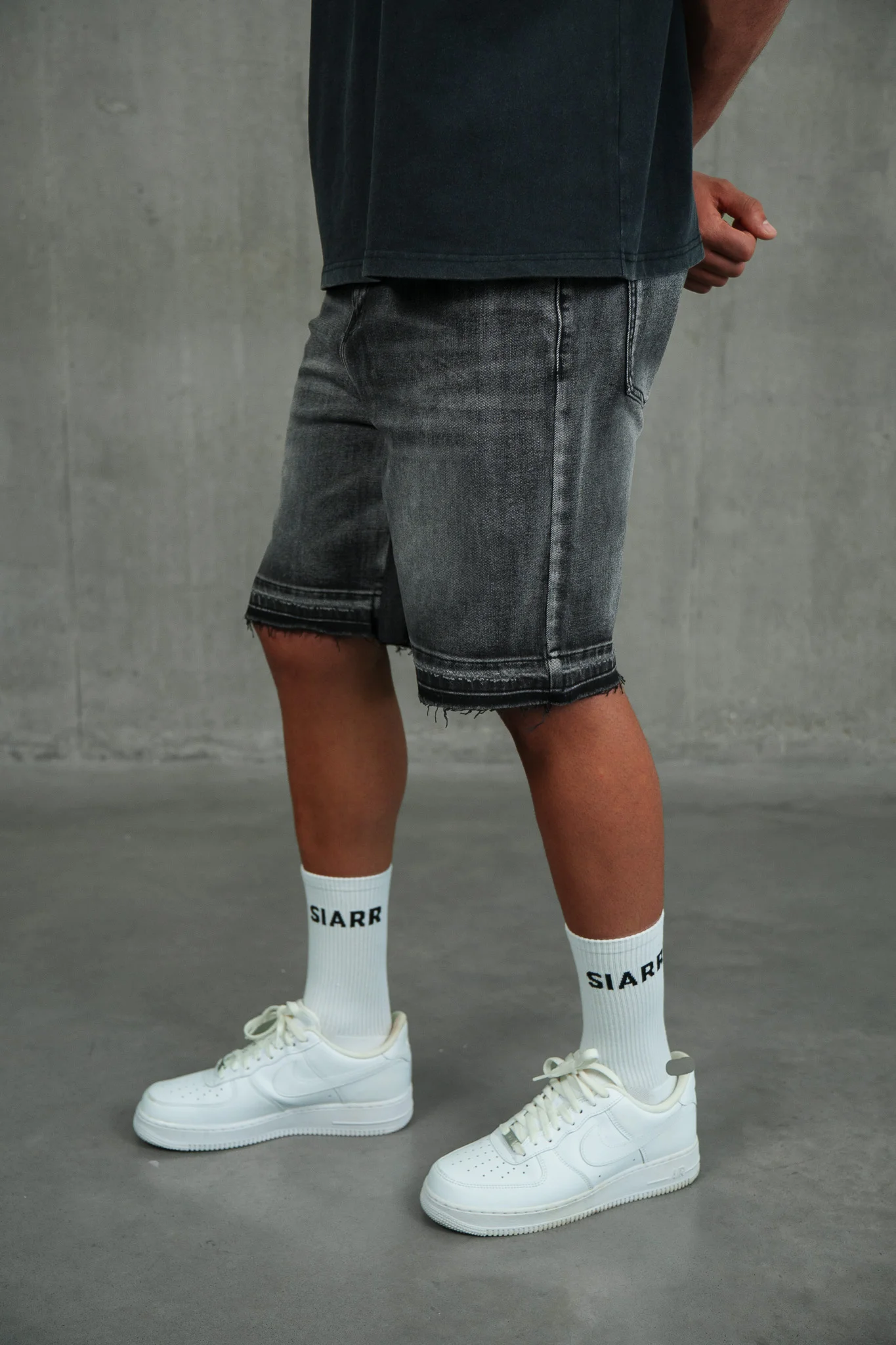 Panelled Jorts - Dark Grey - Image 4